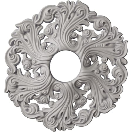 Ekena Millwork Orrington Medallion (Canopies up to 4 3/4"), 19 5/8"OD x 4 3/4"ID x 1 3/4"P, Ultra Pure White CM19ORUWF